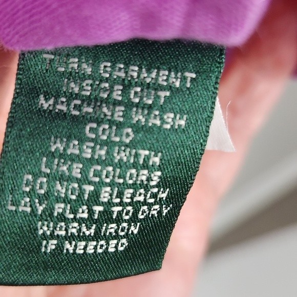 Lauren Ralph Lauren 100% Linen Dark Lilac Button Up Womens  Size 1X - Picture 7 of 8